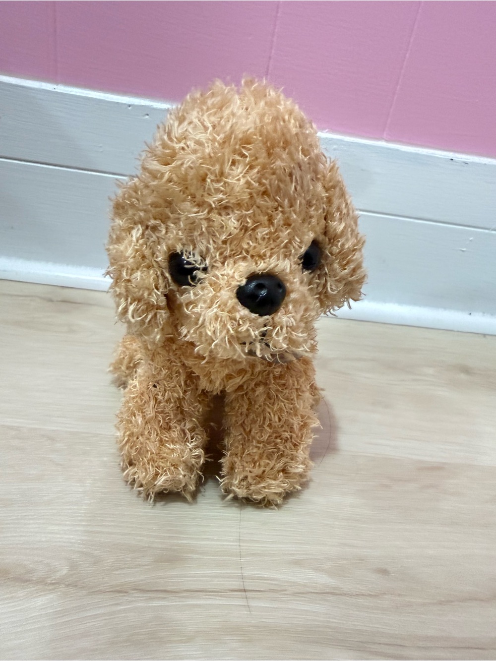 Plush Toy Dog - Tan Fluffy Puppy for Pets & Kids